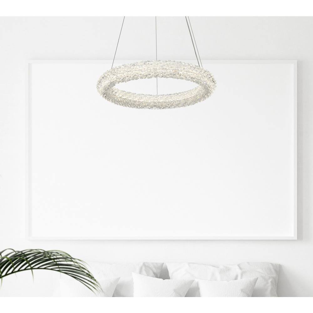 Alt View 4. Elegant Lighting - Bowen 18 inch Adjustable LED Chandelier in Satin Gold - Satin Gold.