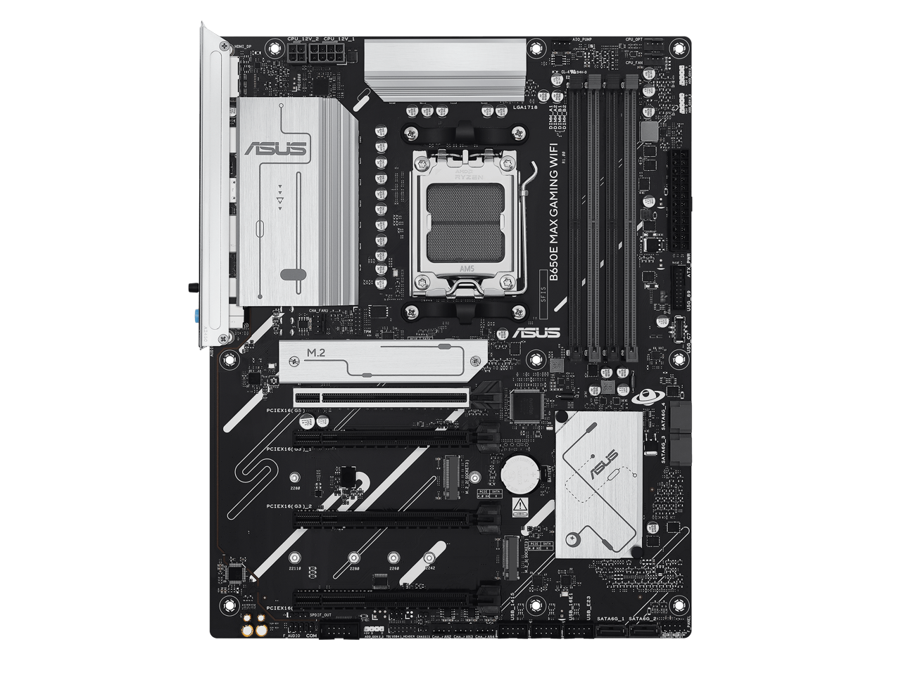 LGA1718

ASUS
:::
AMS
WIFI GAMING MAX B650E
R
M.2
ASUS
POTERIACOS PC:EX10(03)_1
SATA66_4 SATAGO_3
eeea
PCIEXLE(0212
...
SLESS
rus
2018
MEXICE PCIEXIC
SPOIN OUT