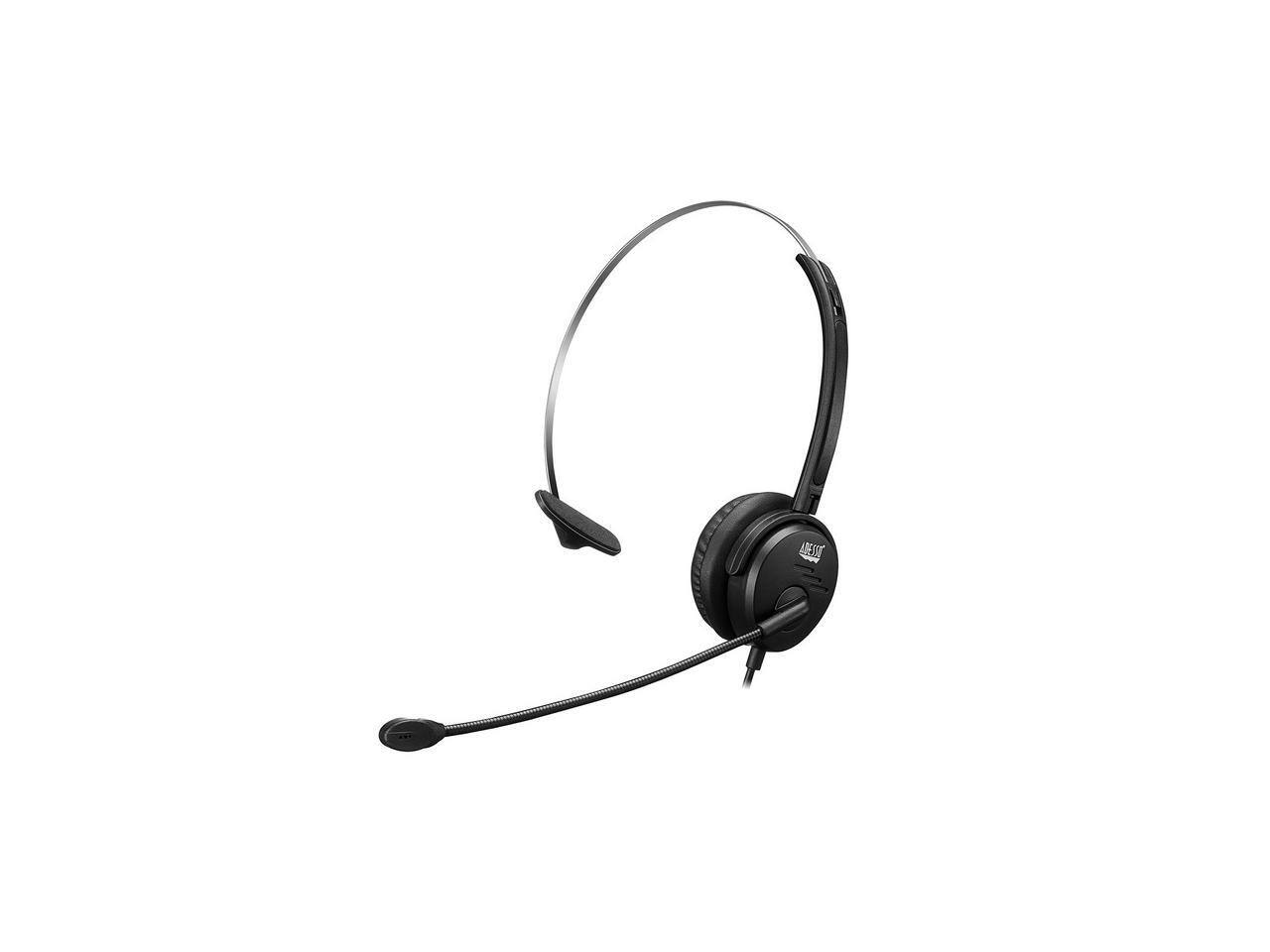 Alt View 1. Adesso - Adesso Xtream P1 USB Wired Multimedia Headset with Microphone Monaural Over the Head Black XTREAMP1 - Black.