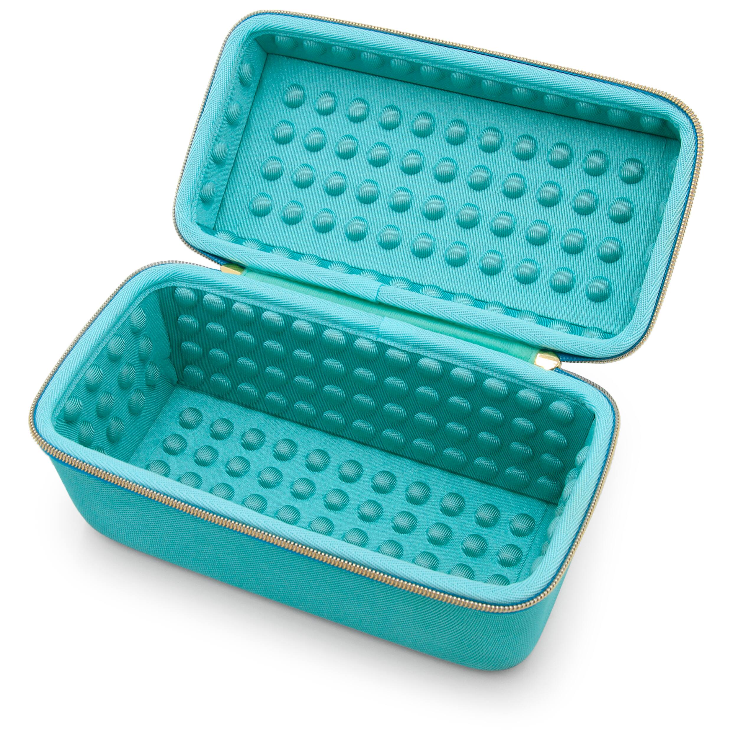 Front. CASEMATIX - Travel Case Fits JBL Flip 7 Portable Bluetooth Speaker, EVA Hard Shell Protection, Carry Handle, Case Only - Turquoise.