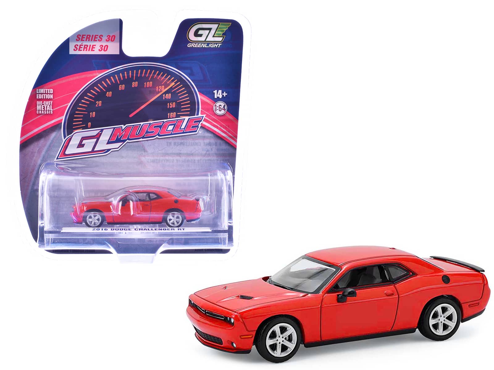 "2016 Dodge Challenger RT Torred ""GreenLight Muscle"" Series 30 1/64 Diecast Model Cars by Greenlight" price history on PriceWatchPro