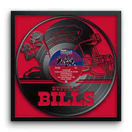 Sporticulture - Buffalo Bills Framed 13" x 13" Vinyl Record Art Print - Red