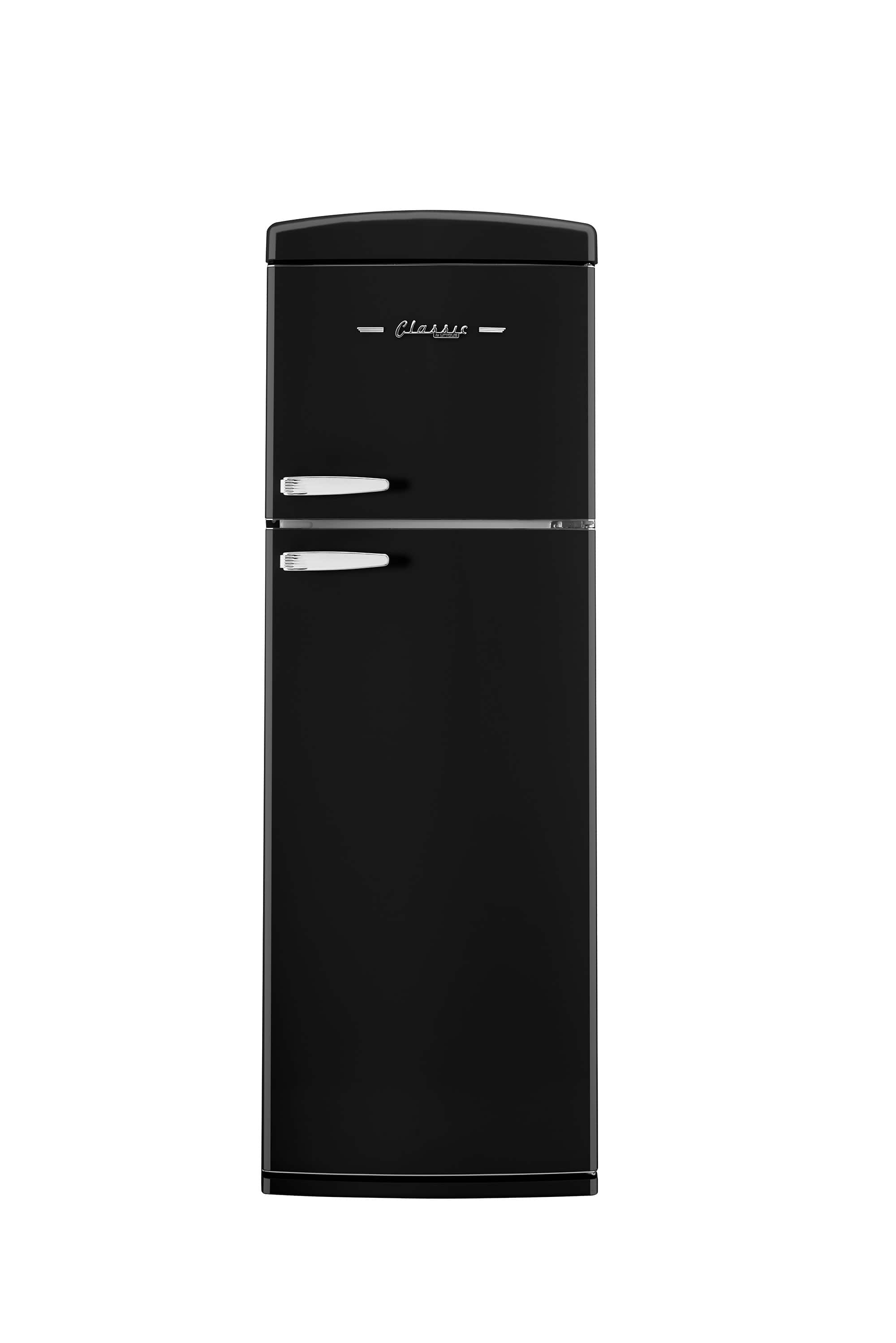 Unique Appliances - Classic Retro 11 cu.ft. Top Freezer Refrigerator - Midnight Black - Front_Zoom
