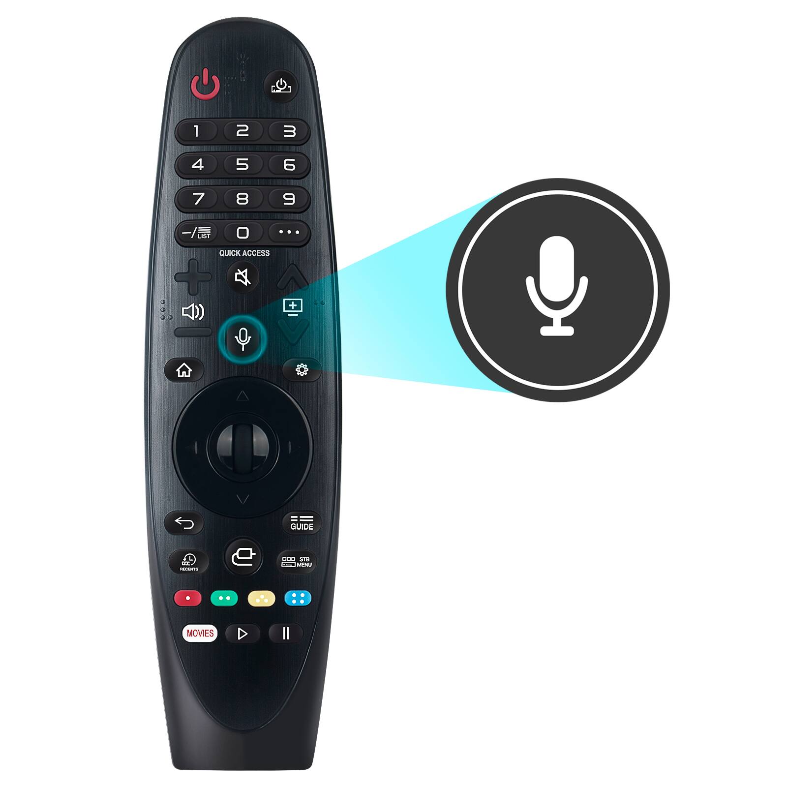 VINABTY - New AN-MR19BA Voice Replaced Remote Control Fits for LG Smart TV 2019 Models 49UM6900PUA 55UM6900PUA 60UM7100DUA - Black