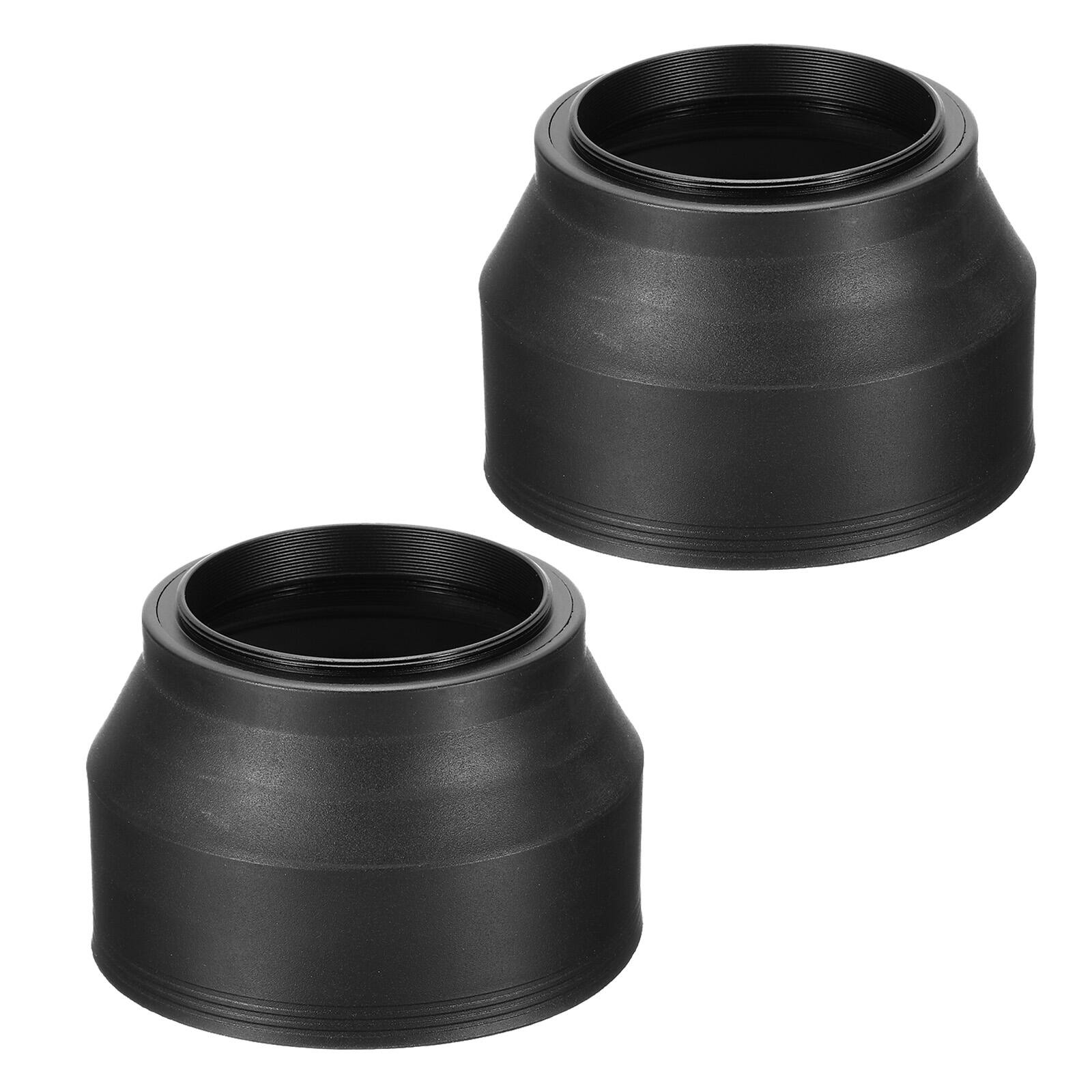 Front. Unique Bargains - 2pcs 49mm Rubber Collapsible Lens Hood Anti-Reflection for Nikon/Fuji/Pentax/Leica - Black.