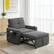 Front. Dyonery - Sleeper Sofa Bed Chair, 3-in-1 Convertible Reclining Sofa Chair with Pull Out Couch Bed, Adjustable Backrest - Grey.