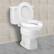 Left. Carex - Safe Lock Bariatric Raised Toilet Seat - WHITE.