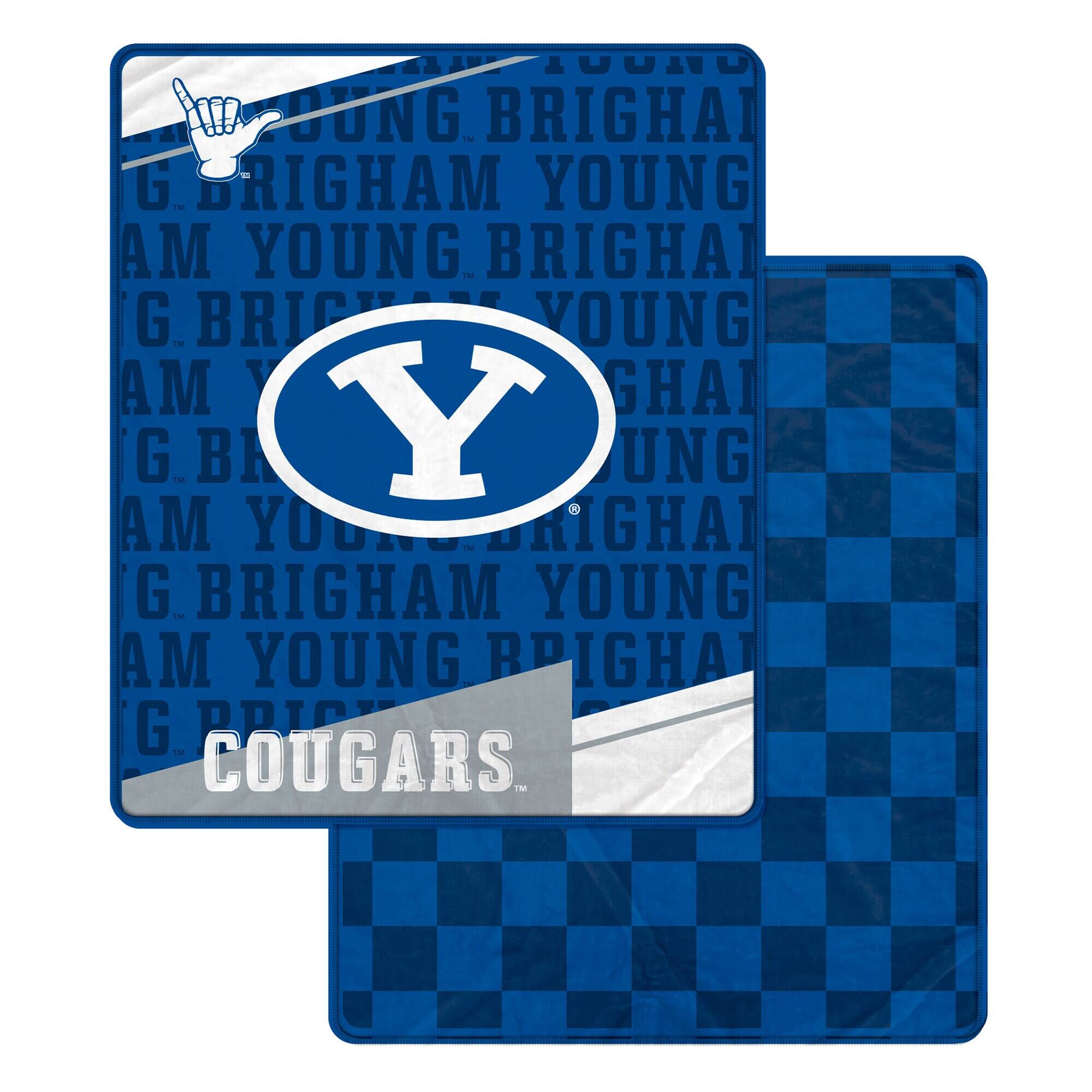 Pegasus - BYU Cougars 60" x 70" Diagonal Ghost Checkered Double-Sided Blanket - Multicolor