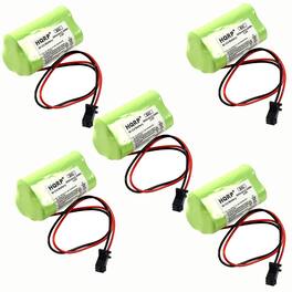 HQRP - 5-Pack Emergency Exit Light Battery for Lithonia ELB-B001 EU2 LED Interstate ANIC1566 Unitech 0253799 Lowes 253799