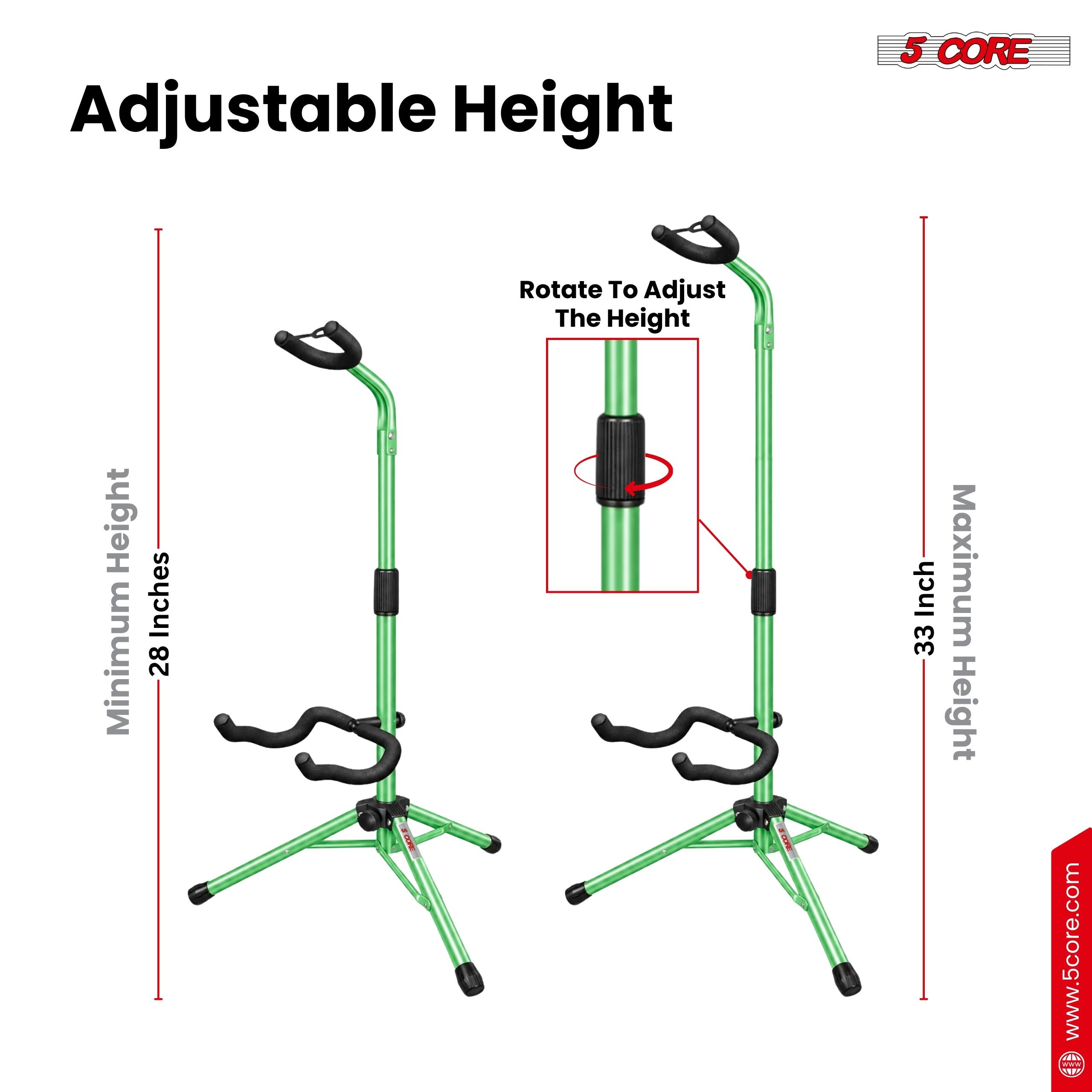 Adjustable Height

5 CORE

Height Minimum
Inches 28

Rotate To Adjust The Height

Inch 33

Maximum Height

ASE MM www.5core.com