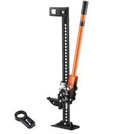 VEVOR - Farm Jack, 33" Utility High Lift Farm Jack, 3.18 Ton (7,000 lbs) Capacity Ratcheting Off Road Utility Jacks - Black;Orange