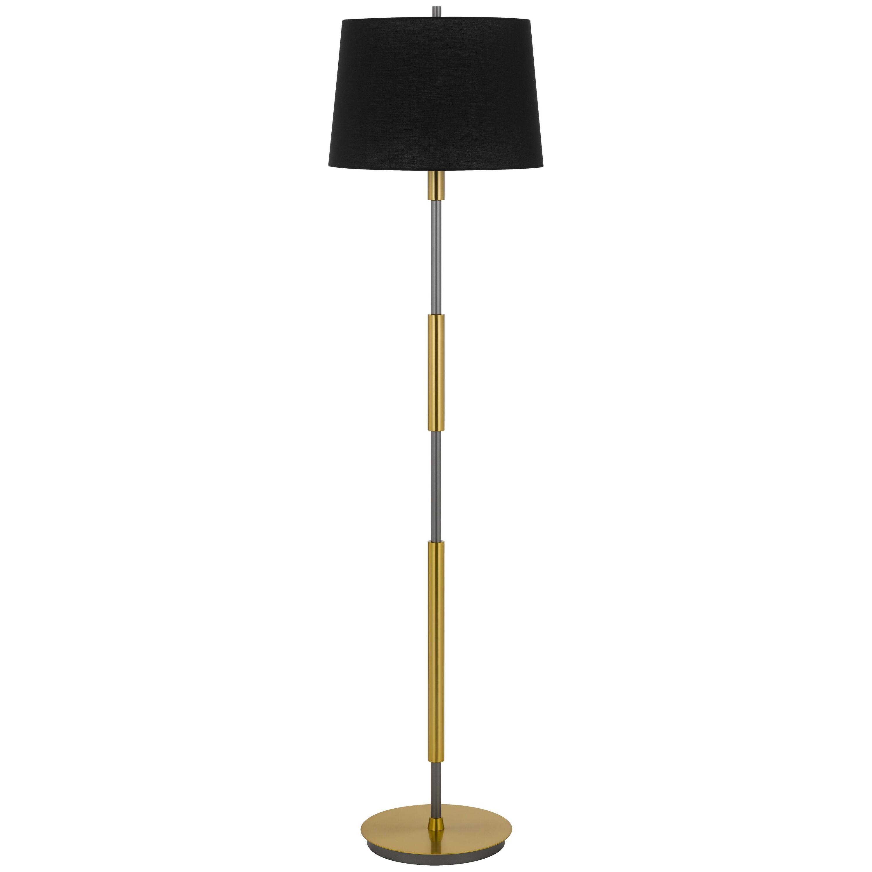 Front. Manhattan Lane - Siu 60 Inch Floor Lamp, Metal Pole w Finial Tip, Shade.