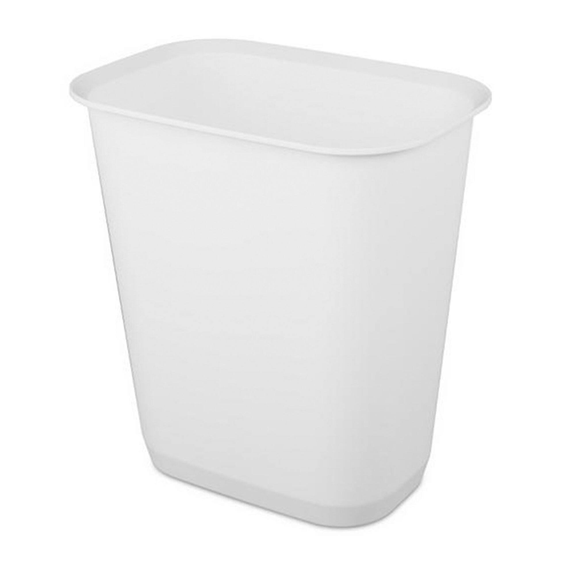 Alt View 1. Sterilite - Sterilite Rectangular Wastebasket 9 Gallon Open Top Trash Bin, 6 Pack, White - White.