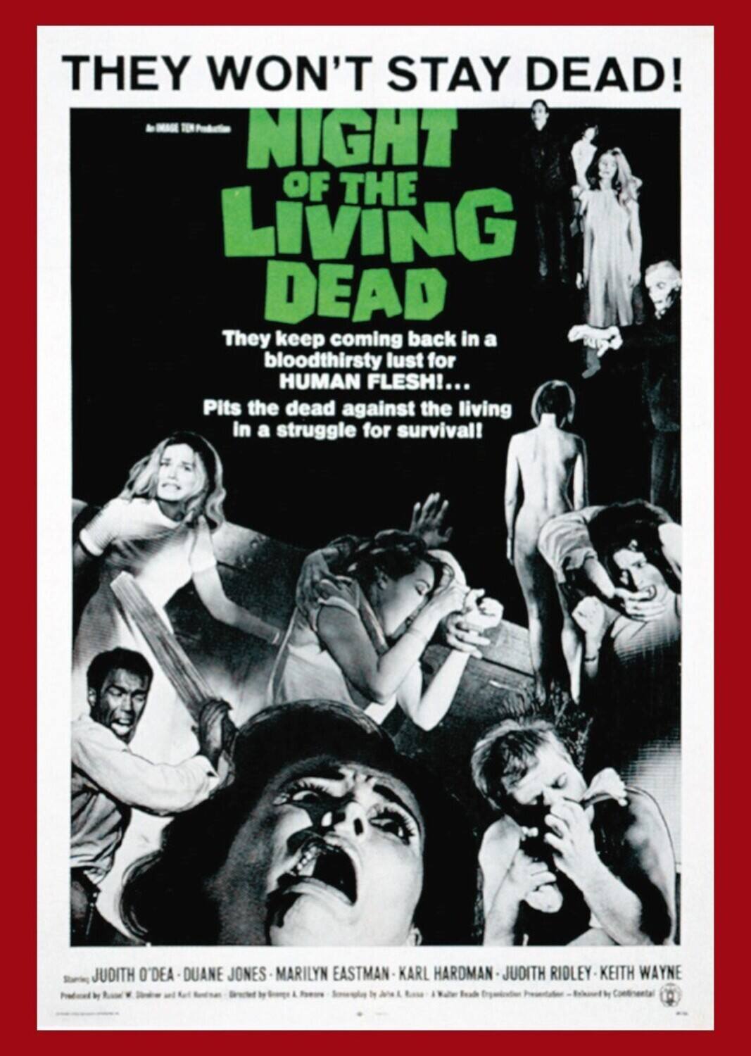 Front. Night Of The Living Dead   - DVD.