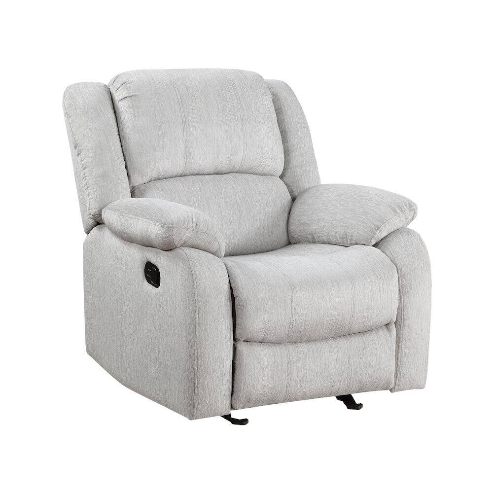Front. Starlight Canyon Home - Gray Manual Recliner, Plush Reclining Chair for Living Room Comfort - Grey.