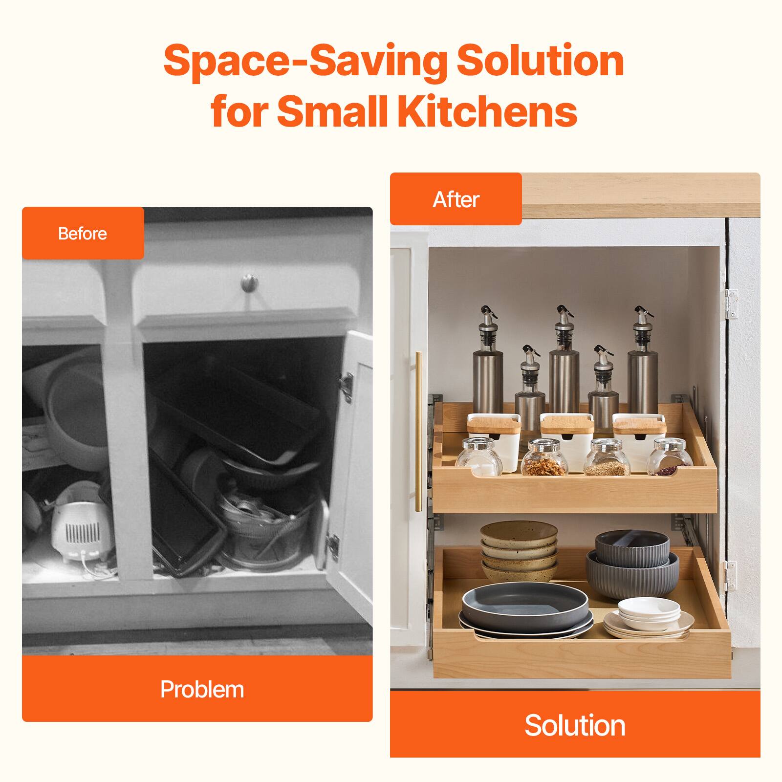 Space-Saving Solution for Small Kitchens

Before  
Problem

After  
Solution