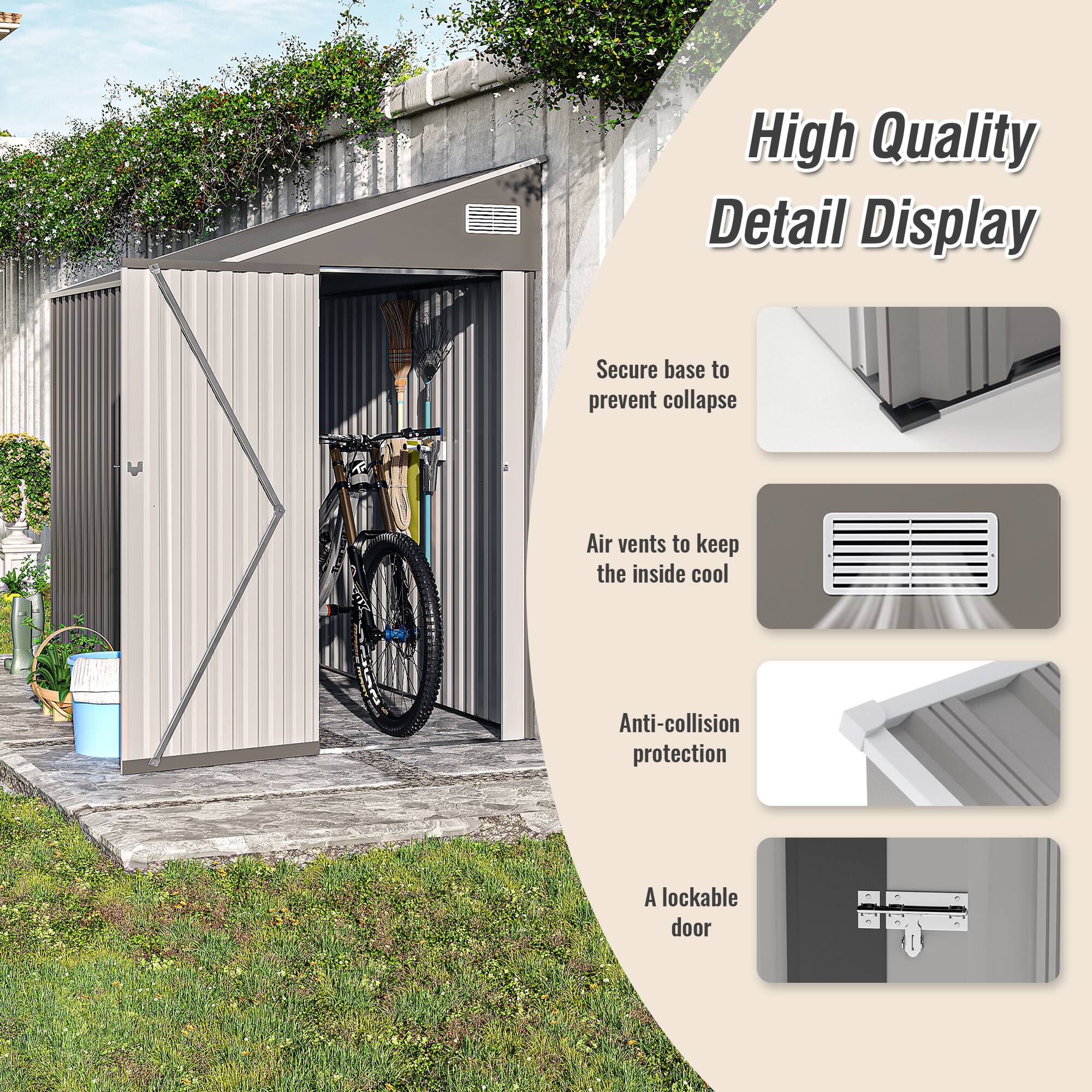 High Quality Detail Display

- Secure base to prevent collapse
- Air vents to keep the inside cool
- Anti-collision protection
- A lockable door