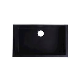 Alfi - brand 30 Undermount Single Bowl Granite Composite Kitchen Sink - Black