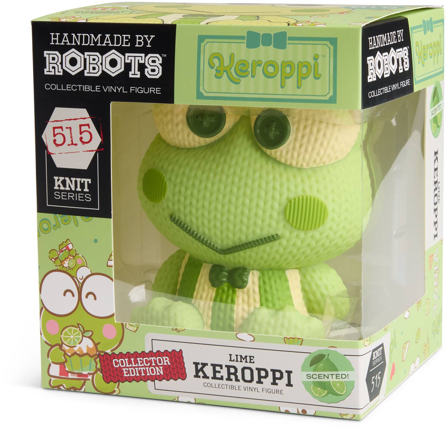 HANDMADE BY ROBOTS COLLECTIBLE VINYL FIGURE

Keroppi

LIME KNIT COLLECTOR SERIES EDITION KEROPPI SCENTED! COLLECTIBLE VINYL FIGURE 515