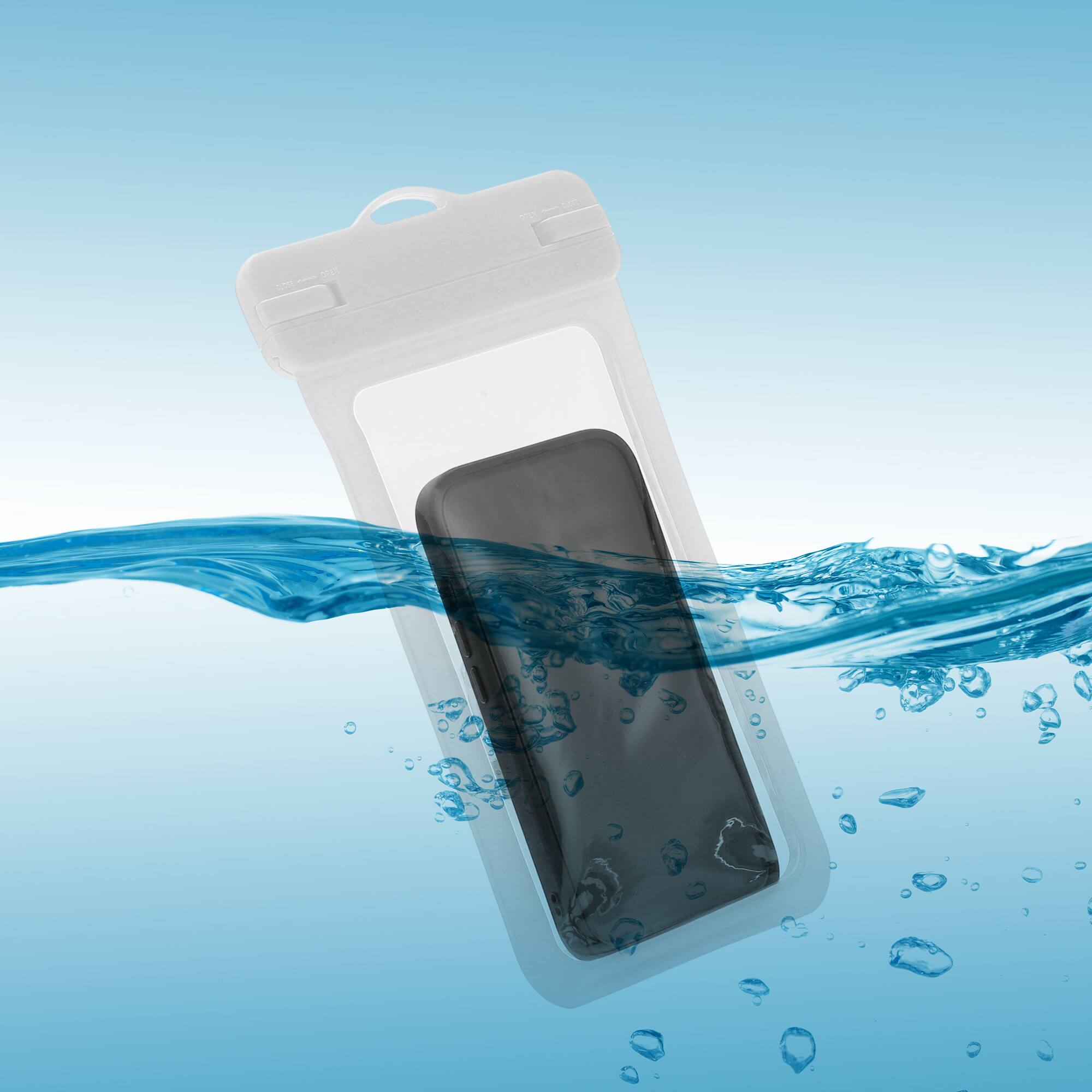 Alt View 3. Unique Bargains - 2pcs Wide Side Mobile Waterproof Bag Universal Waterproof Case Compatible for Phone 4.92"x9.65" - White.