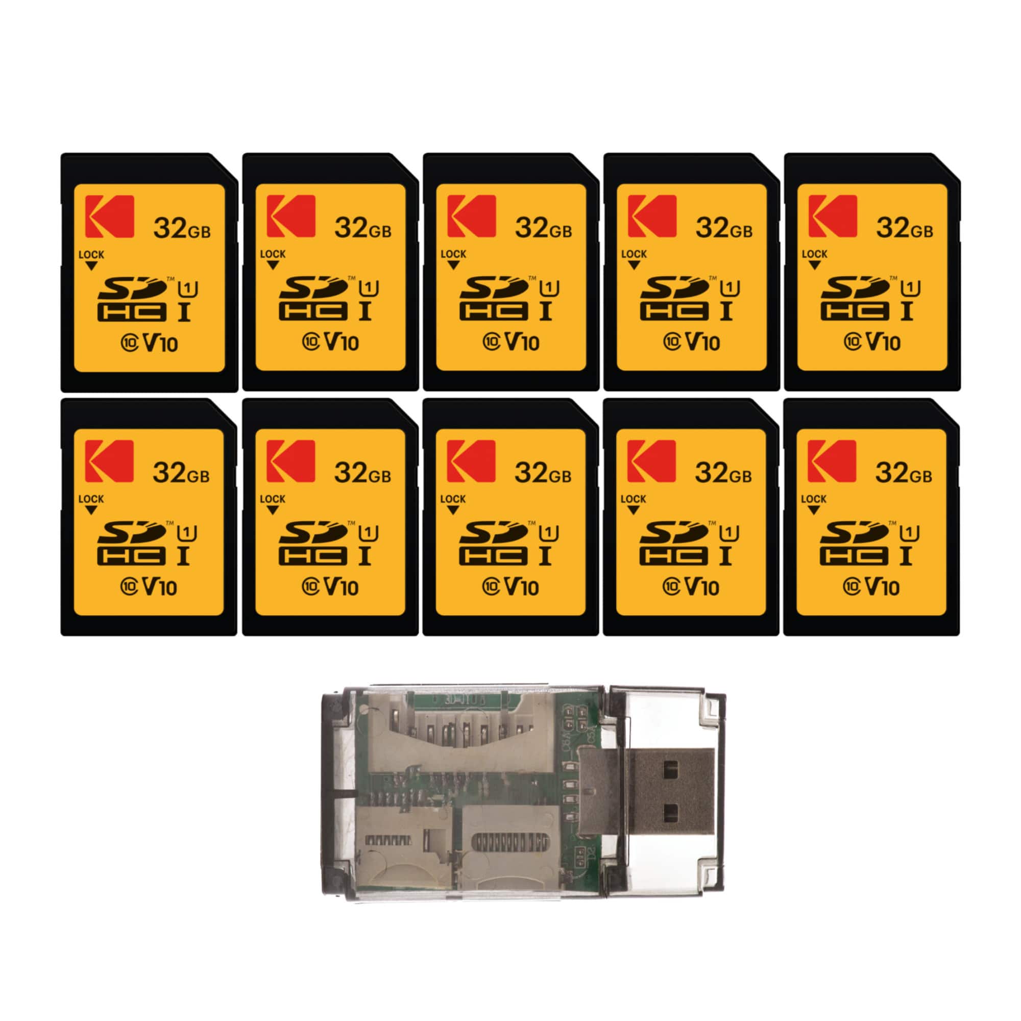 Kodak - 32GB Class 10 UHS-I U1 SDHC Memory Card (10-Pack) Bundle