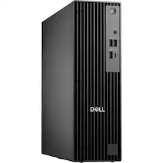 Front. Dell - Pro Slim QCS1250 Intel Core i5-14500 2.60 GHz up to 5 GHz 16GB 512GB SSD Intel UHD 770 Graphics Windows 11 Pro Desktop - Black.