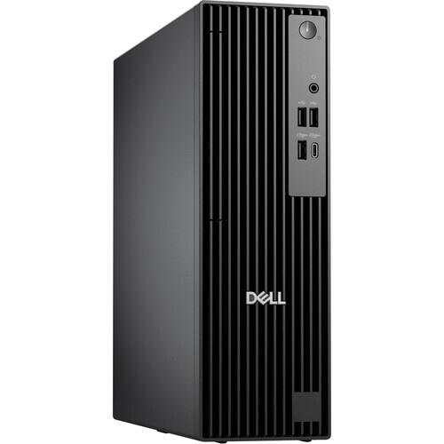 Front. Dell - Pro Slim QCS1250 Intel Core i5-14500 2.60 GHz up to 5 GHz 16GB 512GB SSD Intel UHD 770 Graphics Windows 11 Pro Desktop - Black.