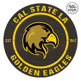 Jardine - Cal State L.A. Golden Eagles 20" x 20" Indoor/Outdoor Circle Sign - Black
