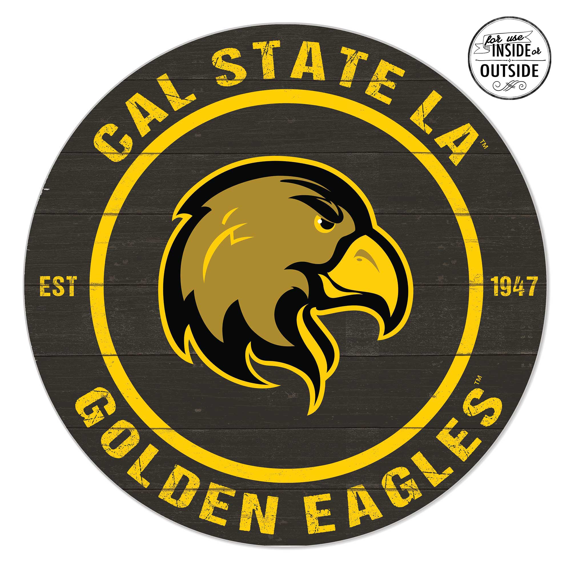 Cal State L.A. Golden Eagles 20" x 20" Indoor/Outdoor Circle Sign