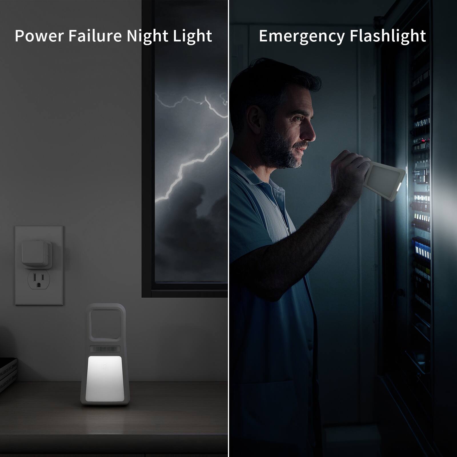 Power Failure Night Light  
Emergency Flashlight