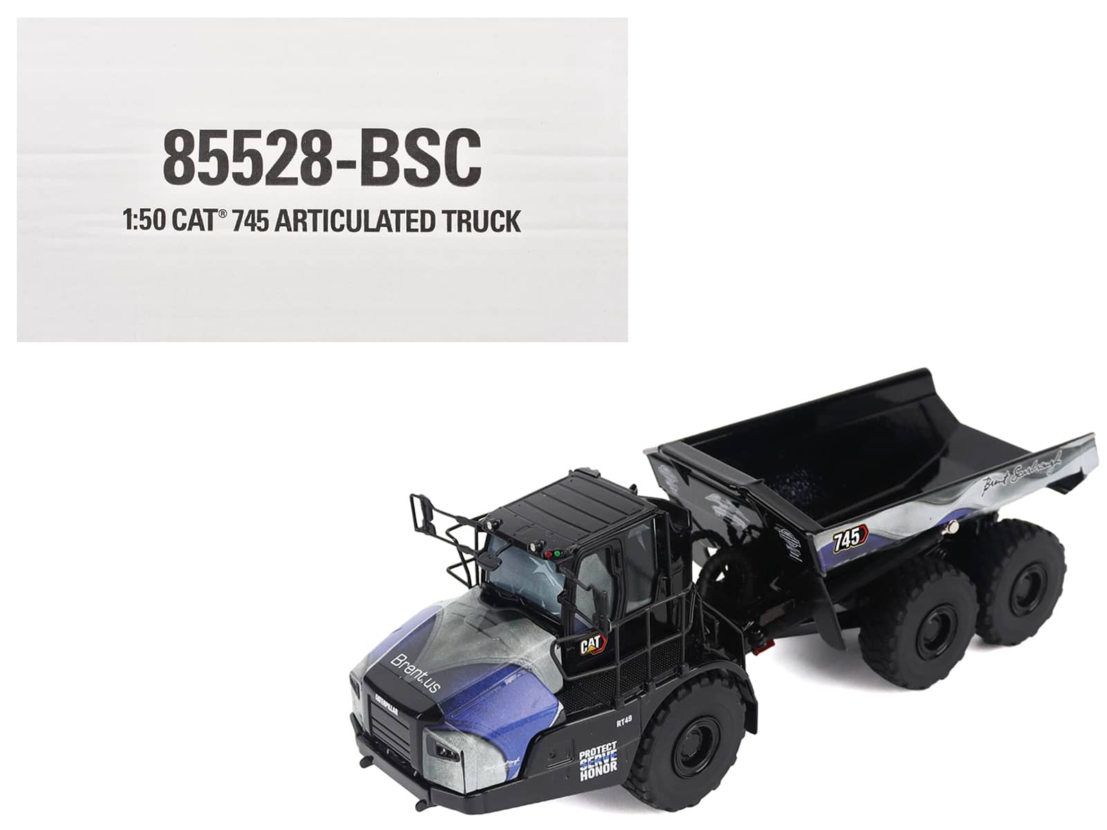 "CAT Caterpillar 745 Articulated Dump Truck Black with Graphics ""High Line"" Series 1/50 Diecast Model by Diecast Masters" price history on PriceWatchPro