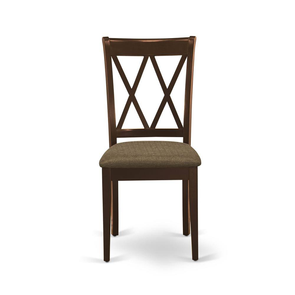 Back. East West Furniture - AMCL3-MAH-C 3 Piece Dining Room Table Set - 1 Dining Table and 2 Mahogany Dining Chairs - Mahogany Finish - Mahogany.