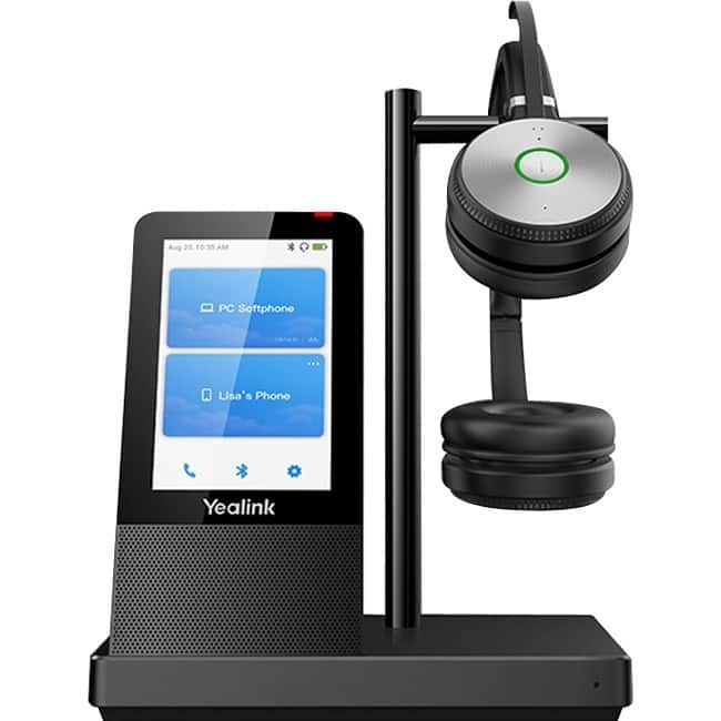 Yealink - WH66 Dual UC Headset - Stereo - Wireless - DECT CAT-iq - 524.9 ft - 32 Ohm - 20 Hz to 10 kHz - Over-the-head - Unknown