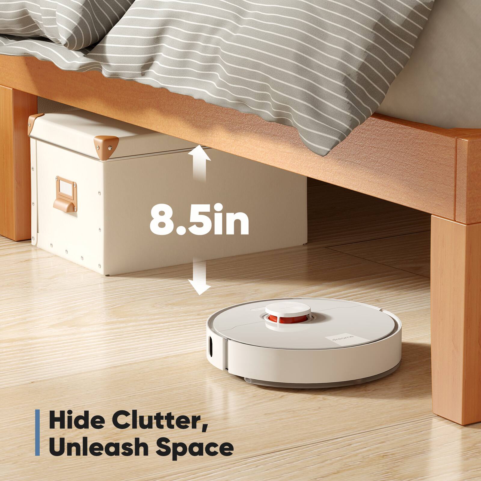 8.5in  
Hide Clutter, Unleash Space
