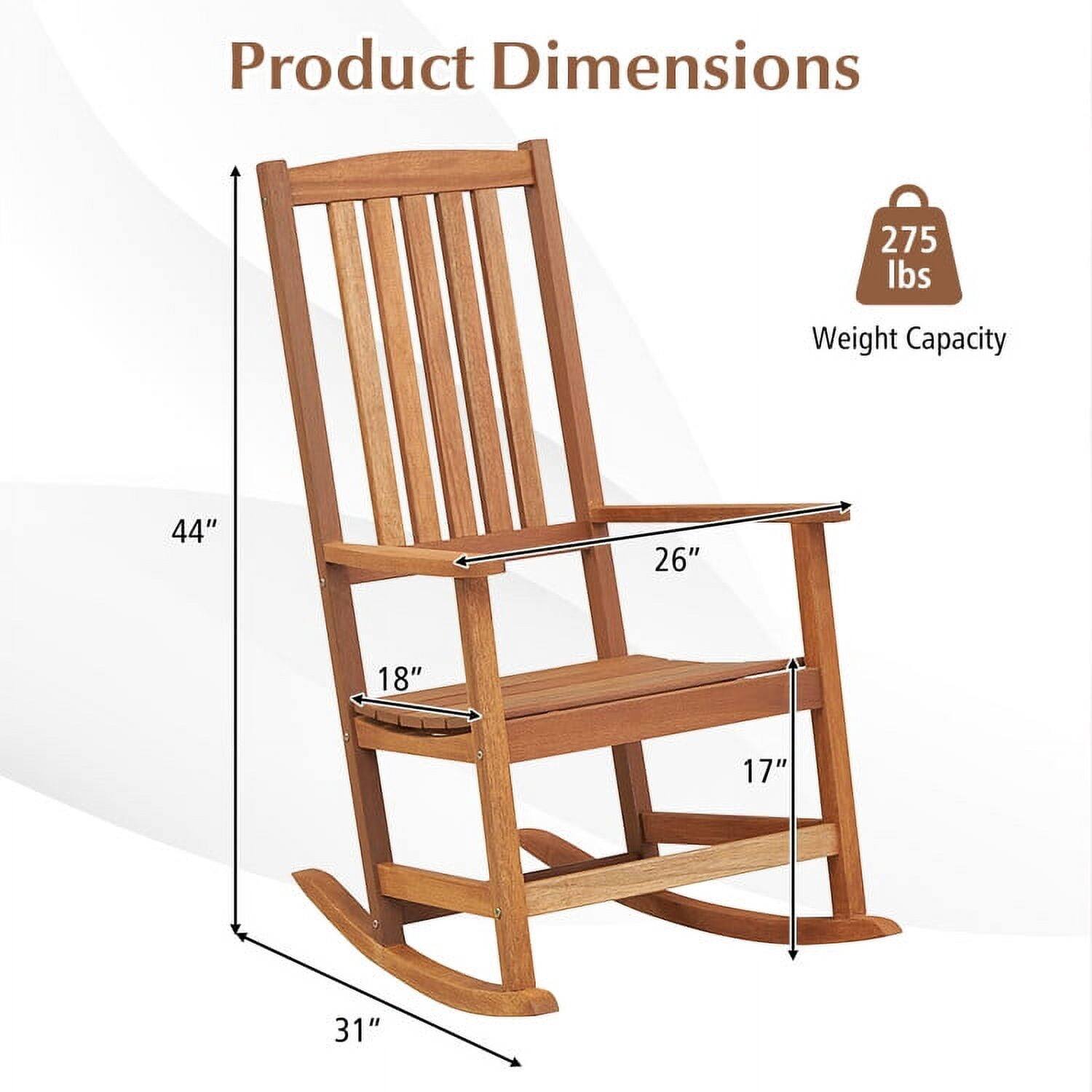 Product Dimensions:  
- Height: 44"  
- Width: 26"  
- Depth: 18"  
- Seat Height: 17"  
- Overall Length: 31"  

Weight Capacity: 275 lbs