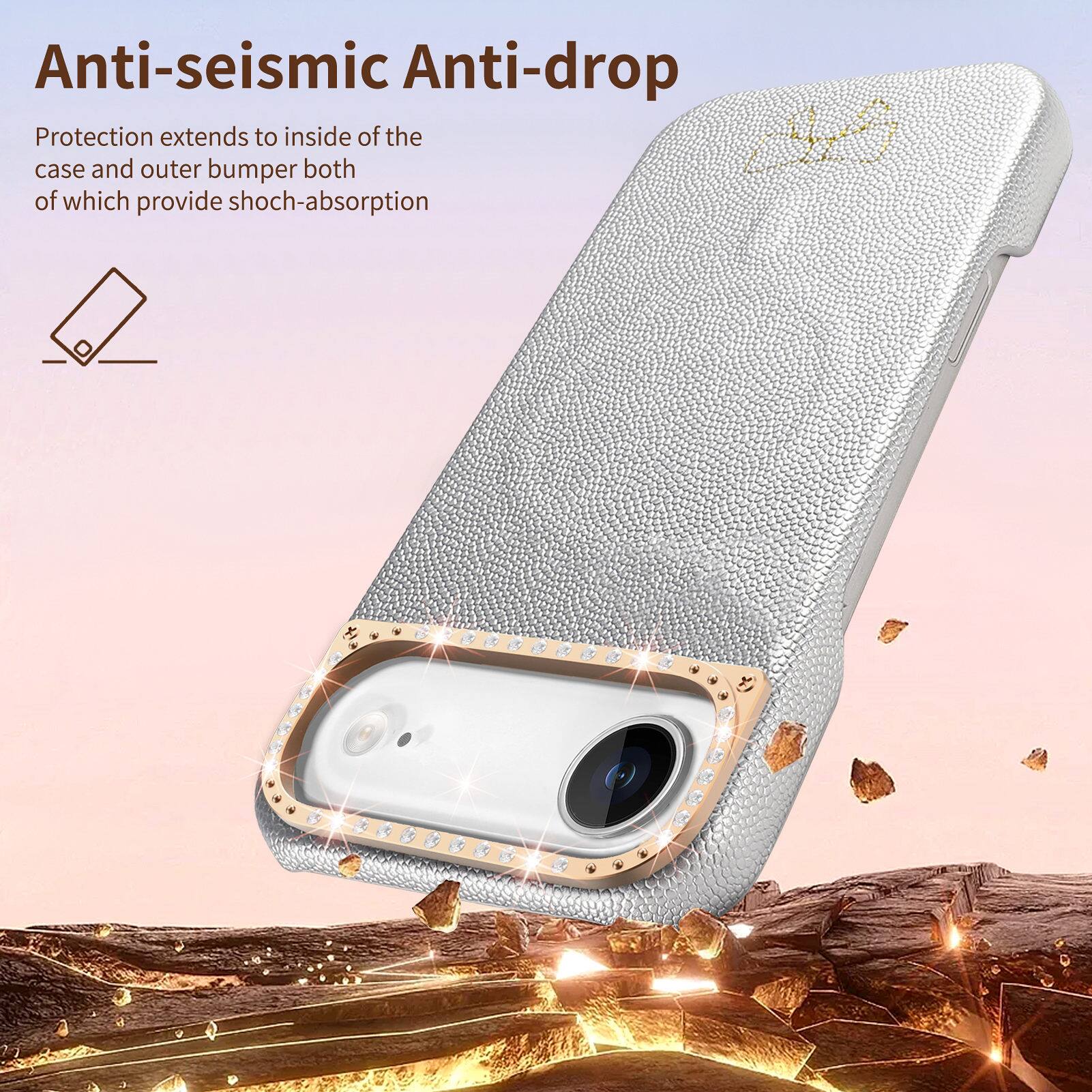 Anti-seismic Anti-drop Protection extends to inside of the case and outer bumper both of which provide shock-absorption