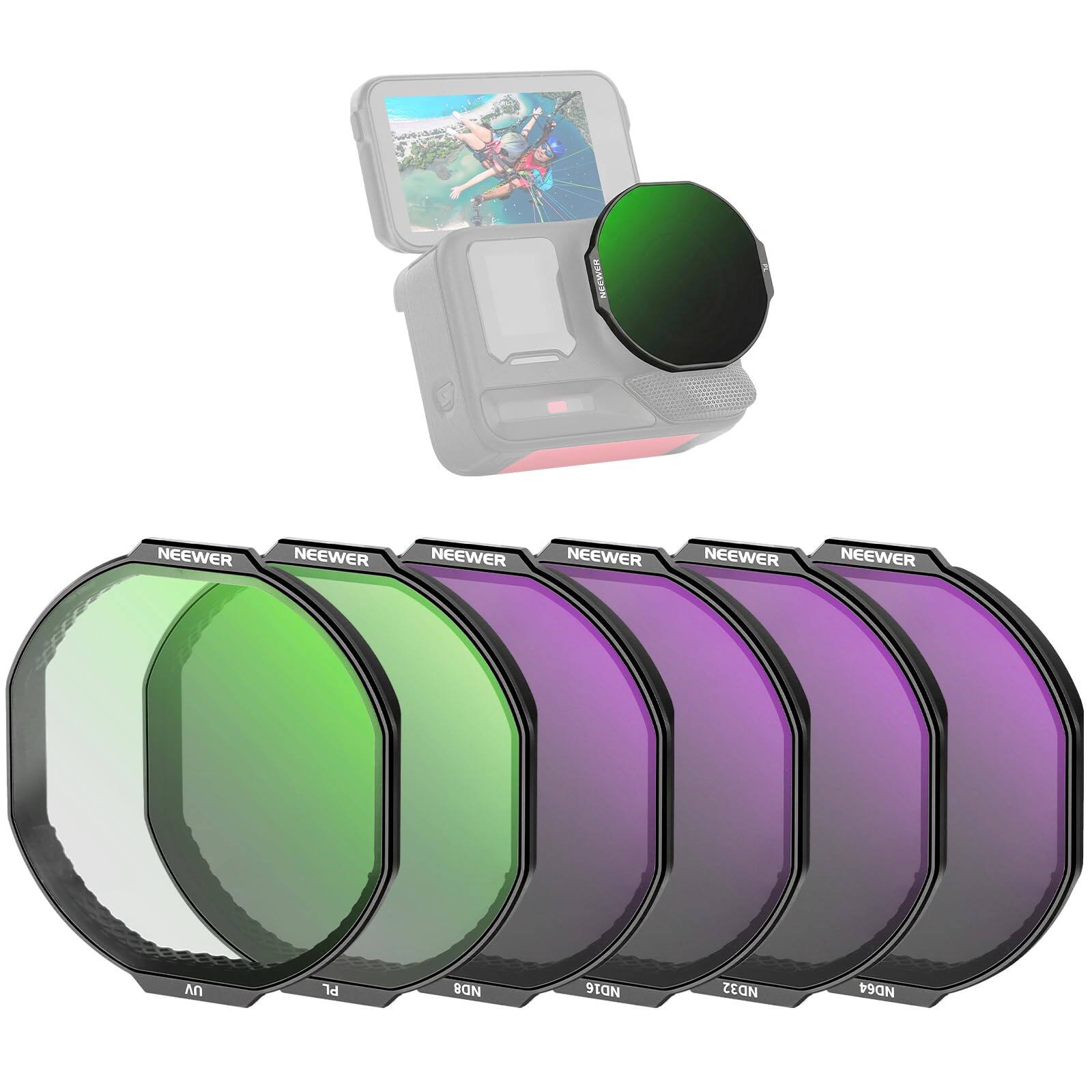 Neewer - Insta360 Ace Pro 2 (US) 6-Pack: UV/PL/ND8-64