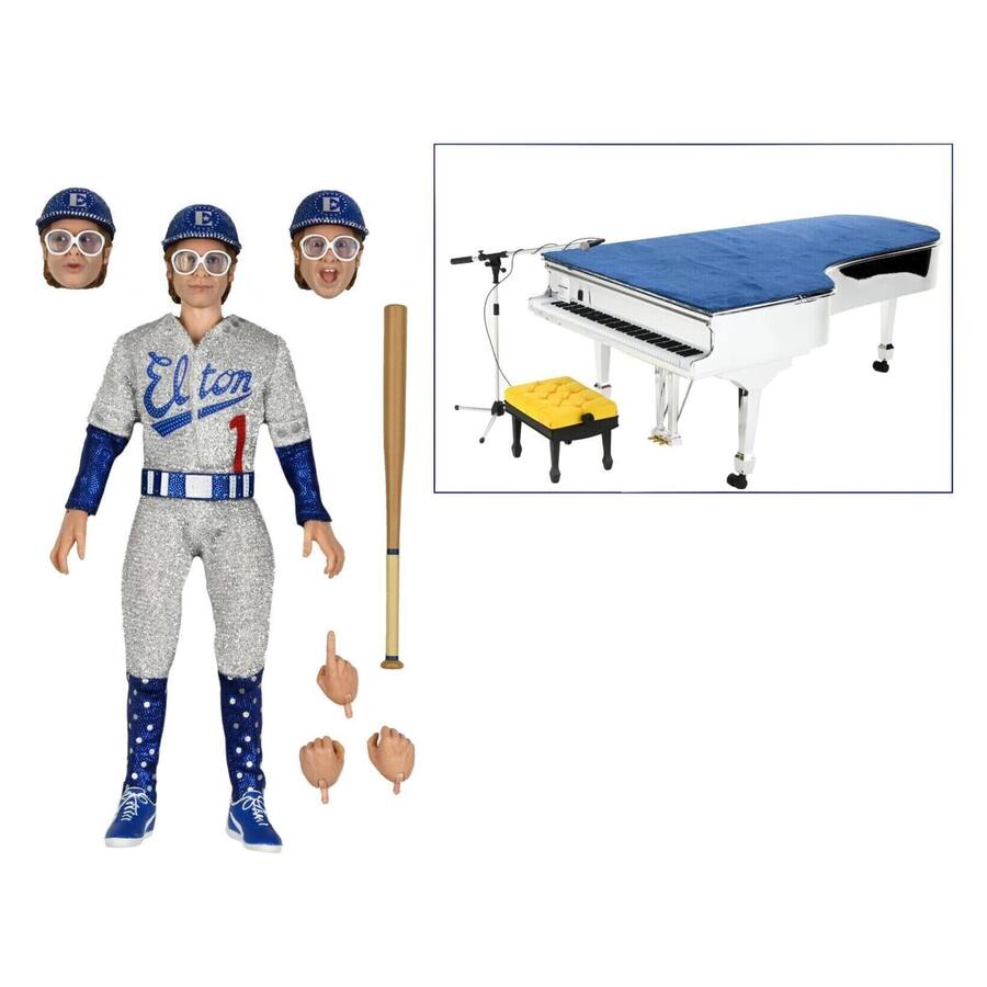 Neca Elton John: Live in '76 - Elton John with Piano 8 inch Clothed Action Figure Set Neca Elton John: Live in '76 - Elton John with Piano 8 inch Clothed Action Figure Set
