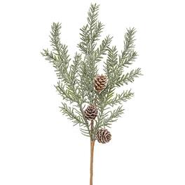 BreeBe - First Frost Pine Spray w/Cones 14" - Green