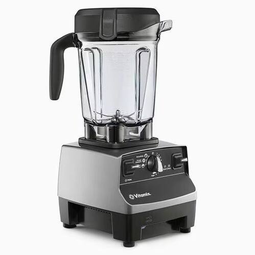 Angle. Vitamix - Professional-Grade Blender with 3 Presets, 2.2 HP motor, 64oz low profile container - Black.