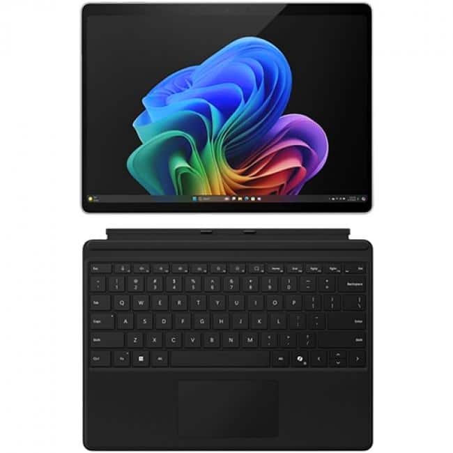 Front. Microsoft - Microsoft Surface Pro Copilot+ PC Touchscreen 13" OLED Snapdragon X Elite Processor 32GB RAM 1TB SSD (11th Edition) Plat - Platinum.