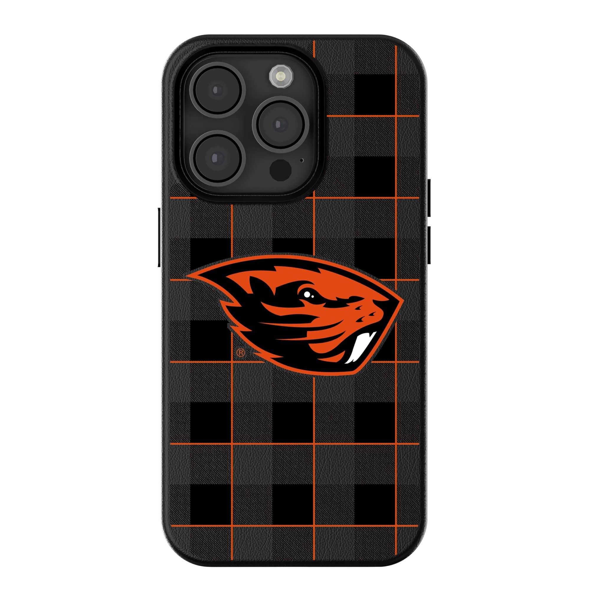 Keyscaper - NCAA - Oregon State Beavers Plaid Magnetic Bump iPhone Case - 15 Pro Max - Black price history on PriceWatchPro