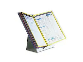 Tarifold - Document Holder, 8.5" x 11", Table Top, PVC - Multicolored