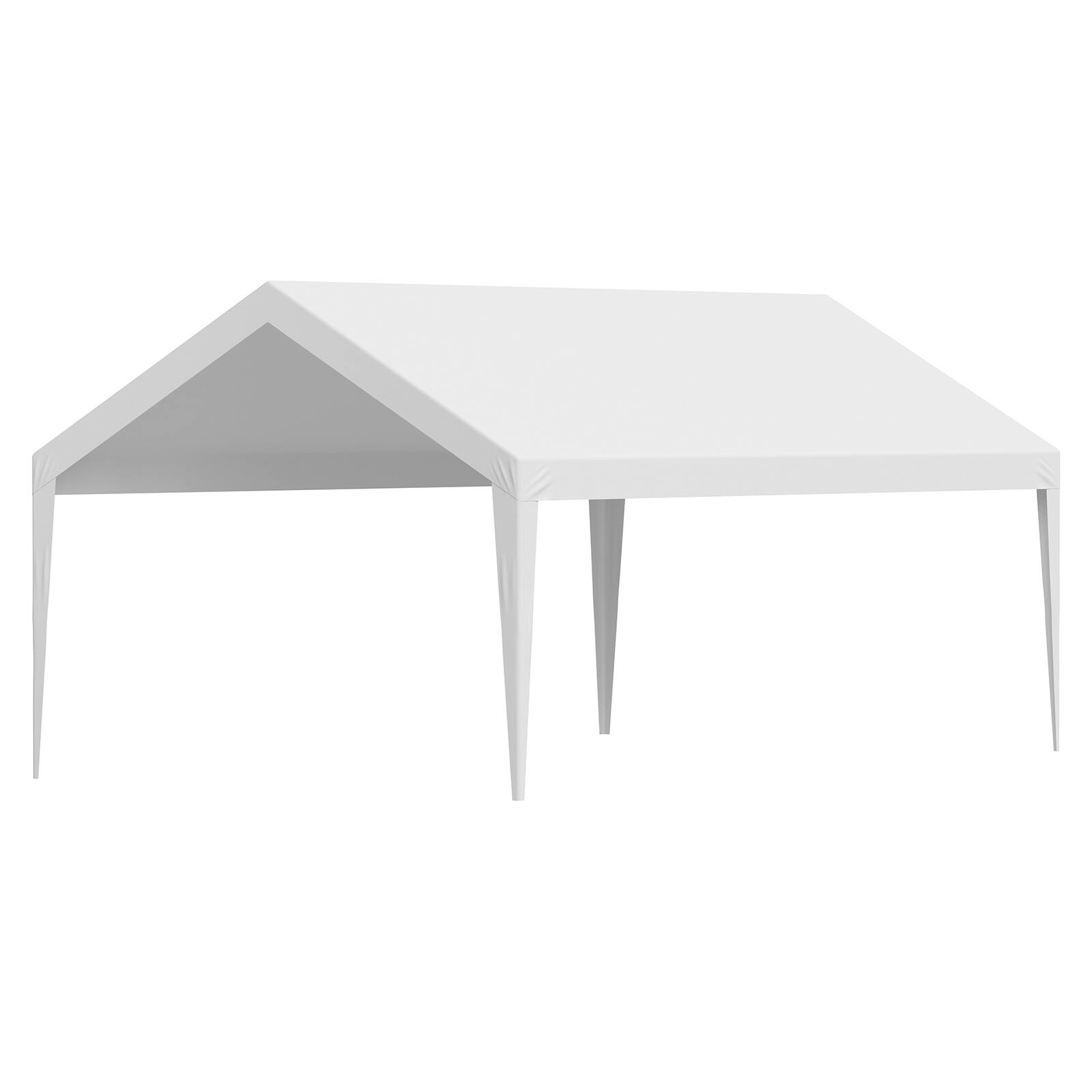 Alt View 5. VEVOR - Carport Replacement Canopy, 12 x 20 ft Potable Garage Tent Top Tarp, UV-Resistant & Waterproof Car Shelter Tarp - White.