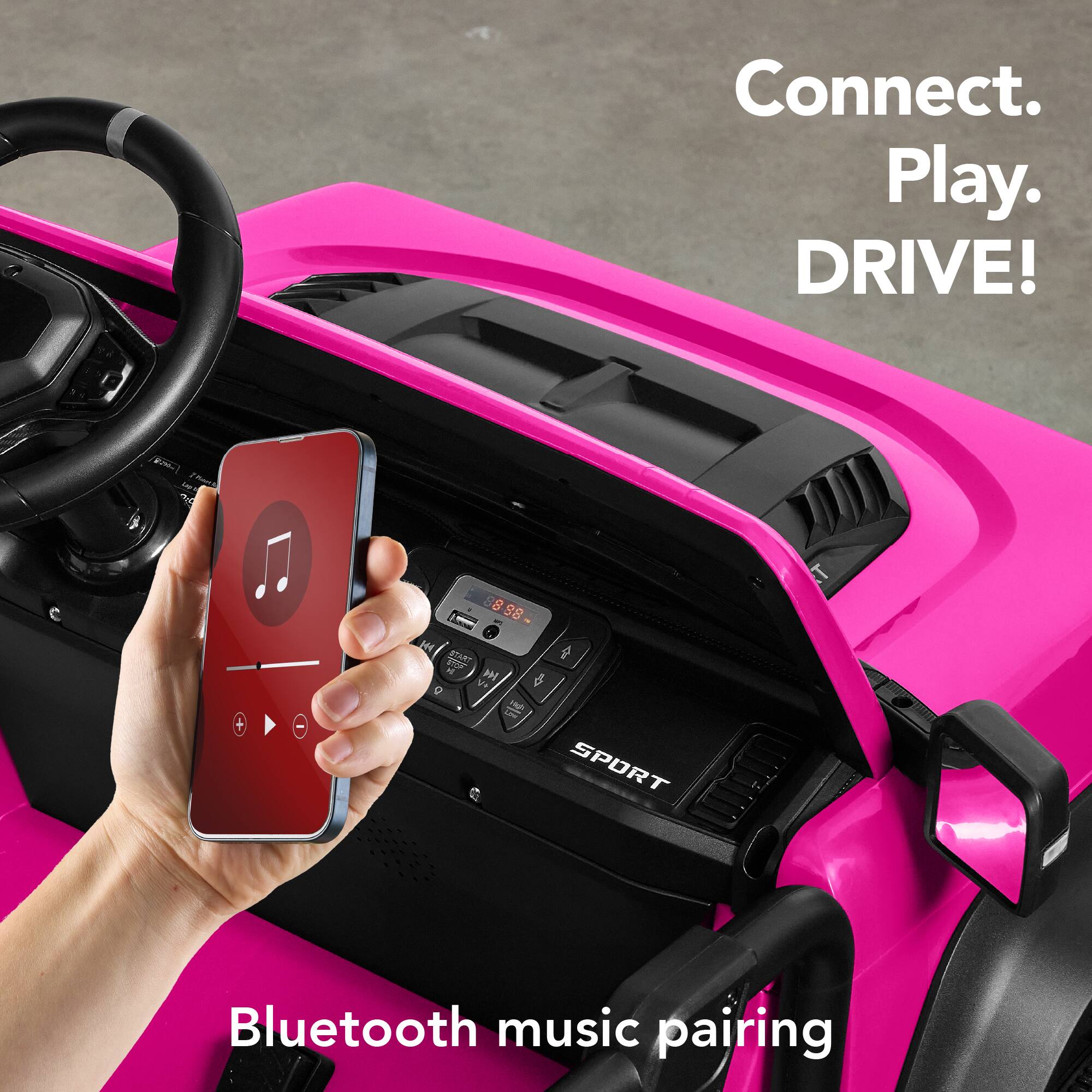 Connect. Play. DRIVE! Bluetooth music pairing