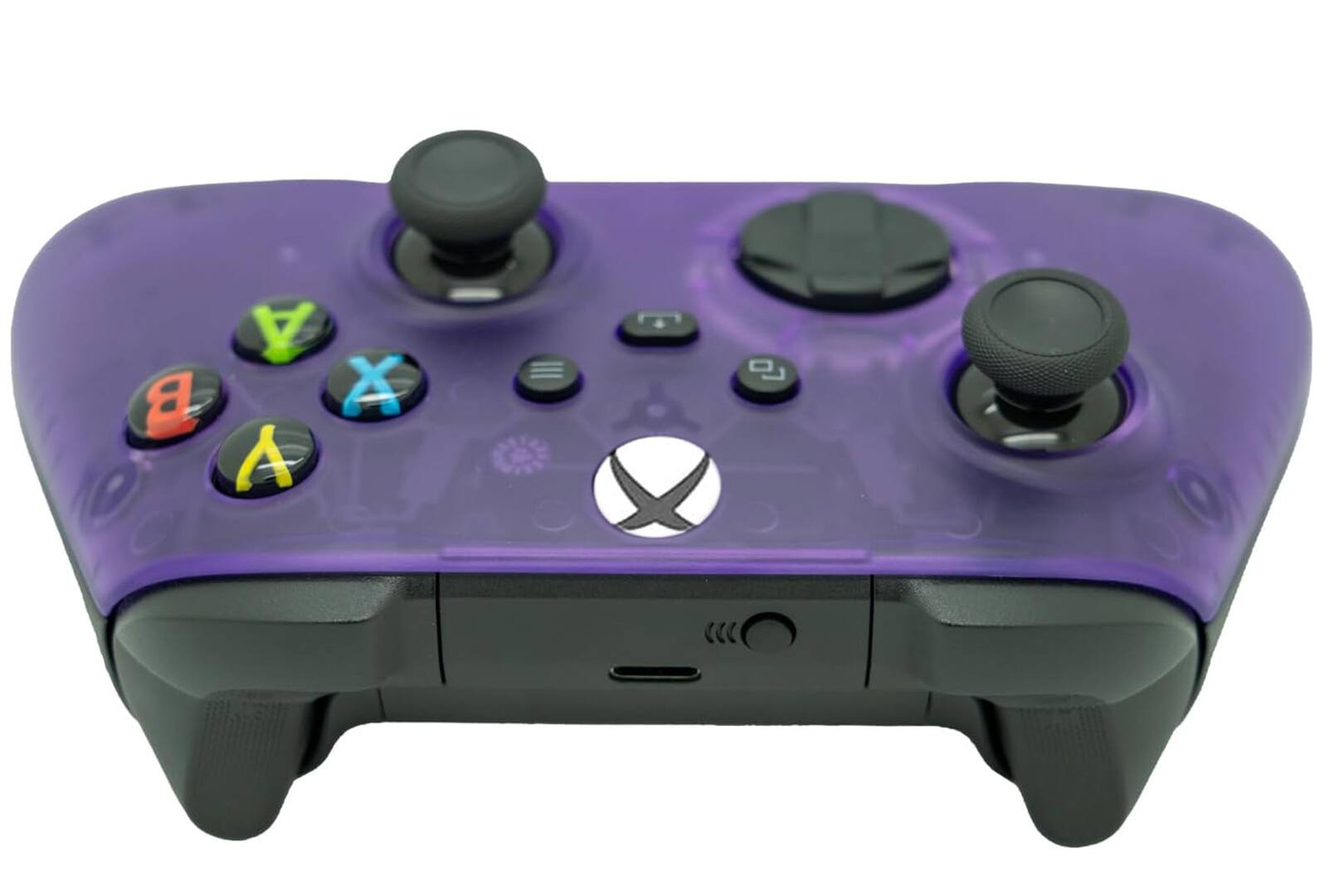 Back. ProControllers - Custom Wireless Controller for Xbox Series X|S, Xbox One, & PC - Clear Purple.