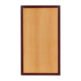 Emma + Oliver - 24" x 30" 2-Tone High-Gloss Resin Table Top with 2" Thick Drop-Lip - Cherry/Mahogany