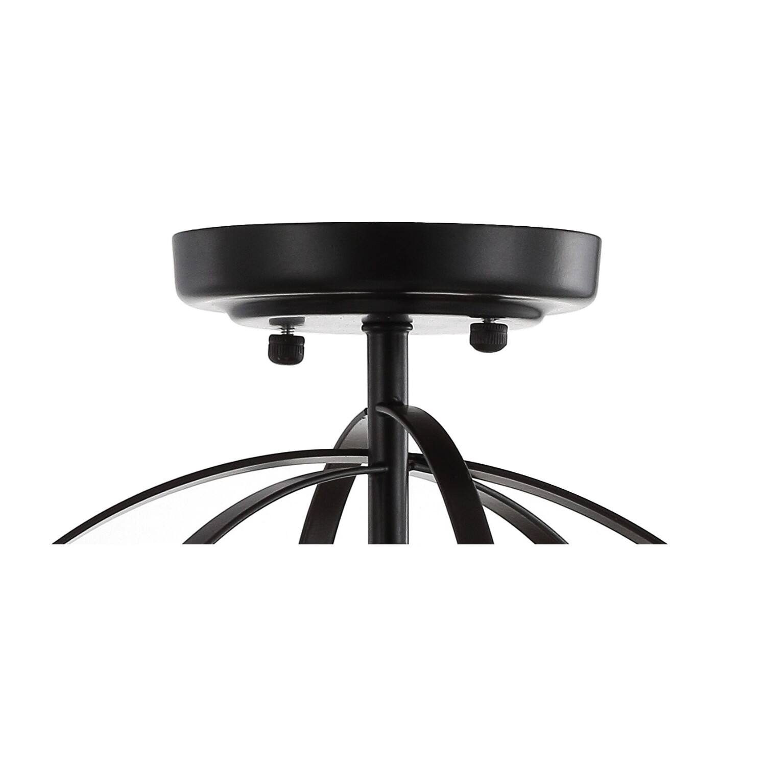 Alt View 4. Jonathan Y - Alba 13" Metal LED Flush Mount, Oil Rubbed Bronze - Oil Rubbed Bronze.