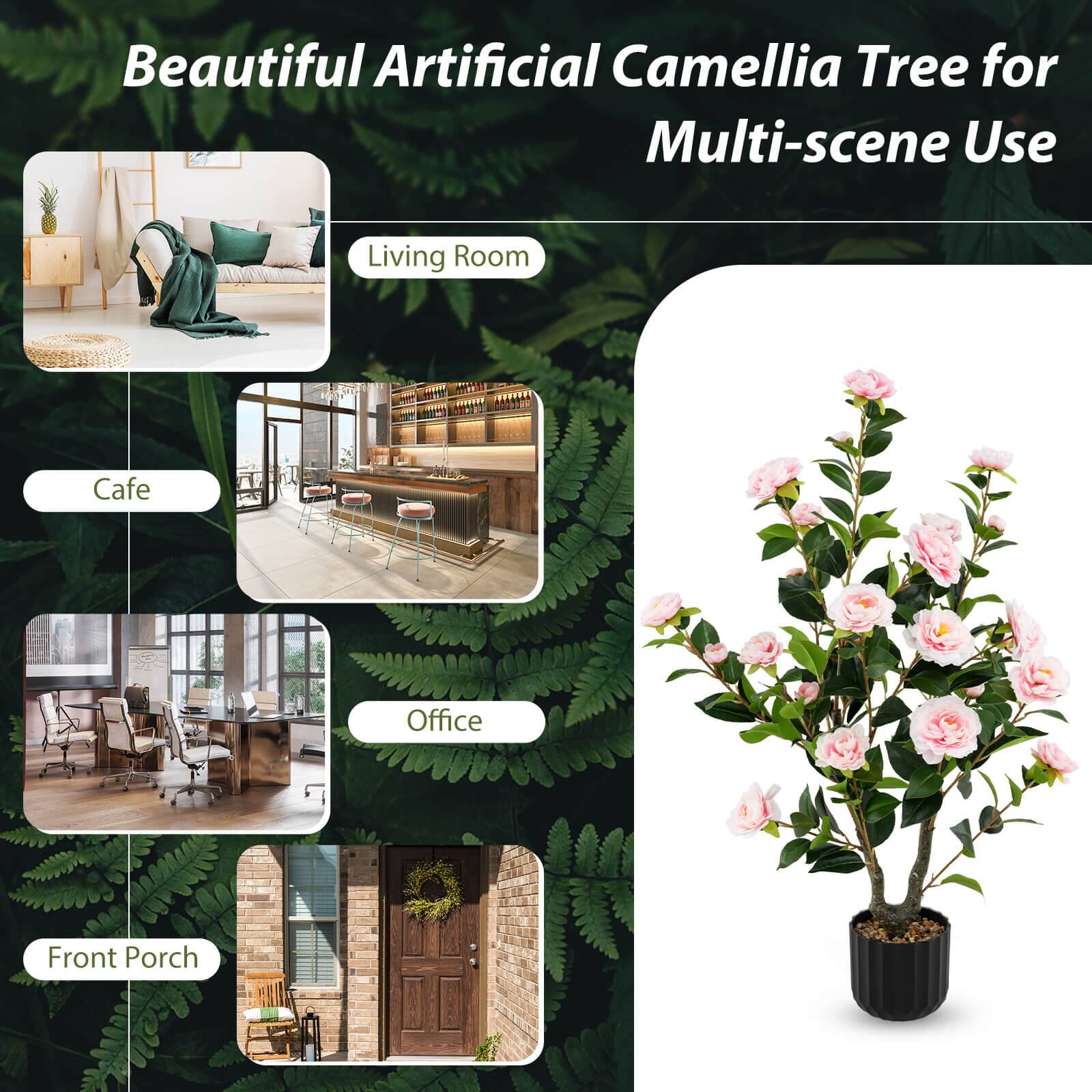 Beautiful Artificial Camellia Tree for Multi-scene Use

- Living Room
- Cafe
- Office
- Front Porch