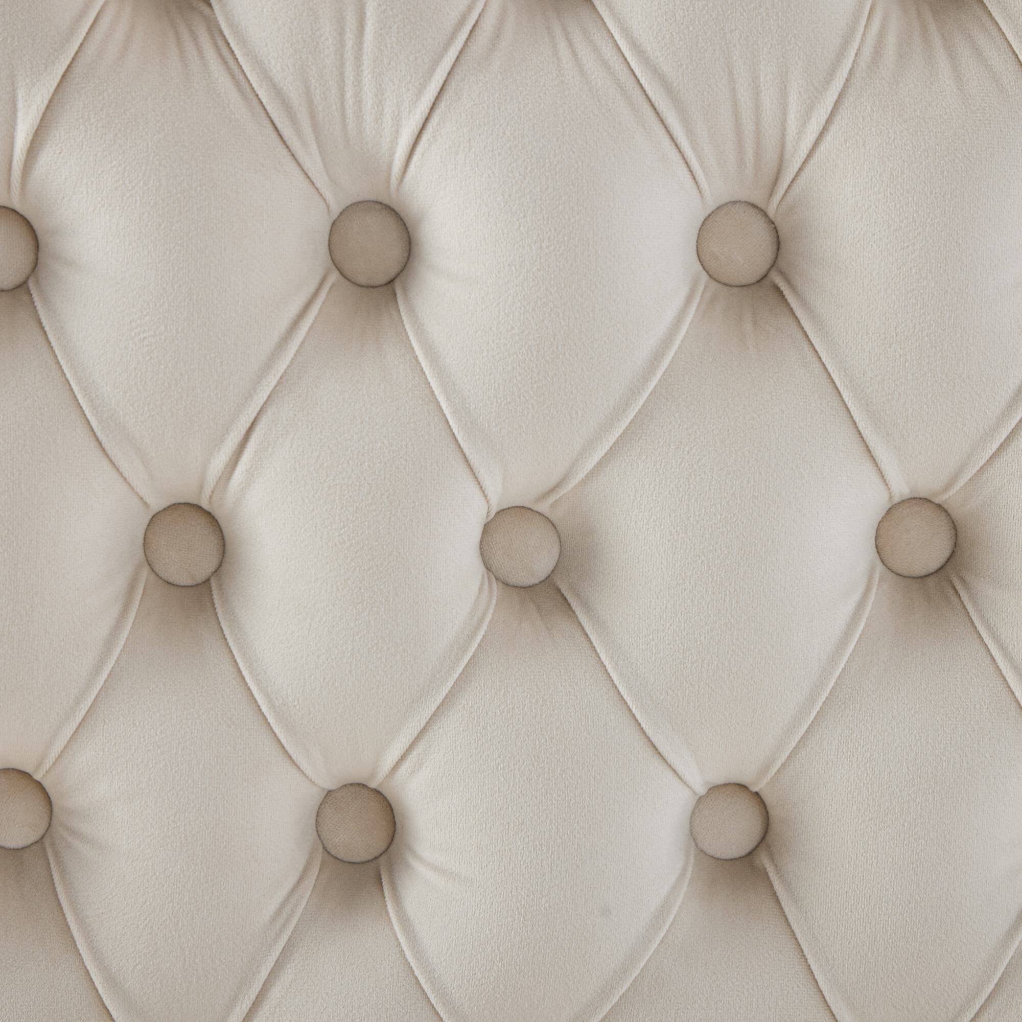 Alt View 5. GOODSILO - Velvet Tufted Double Seater Dining Bench with Gold Accent Legs for Kitchen and Dining Room Seating - Beige.